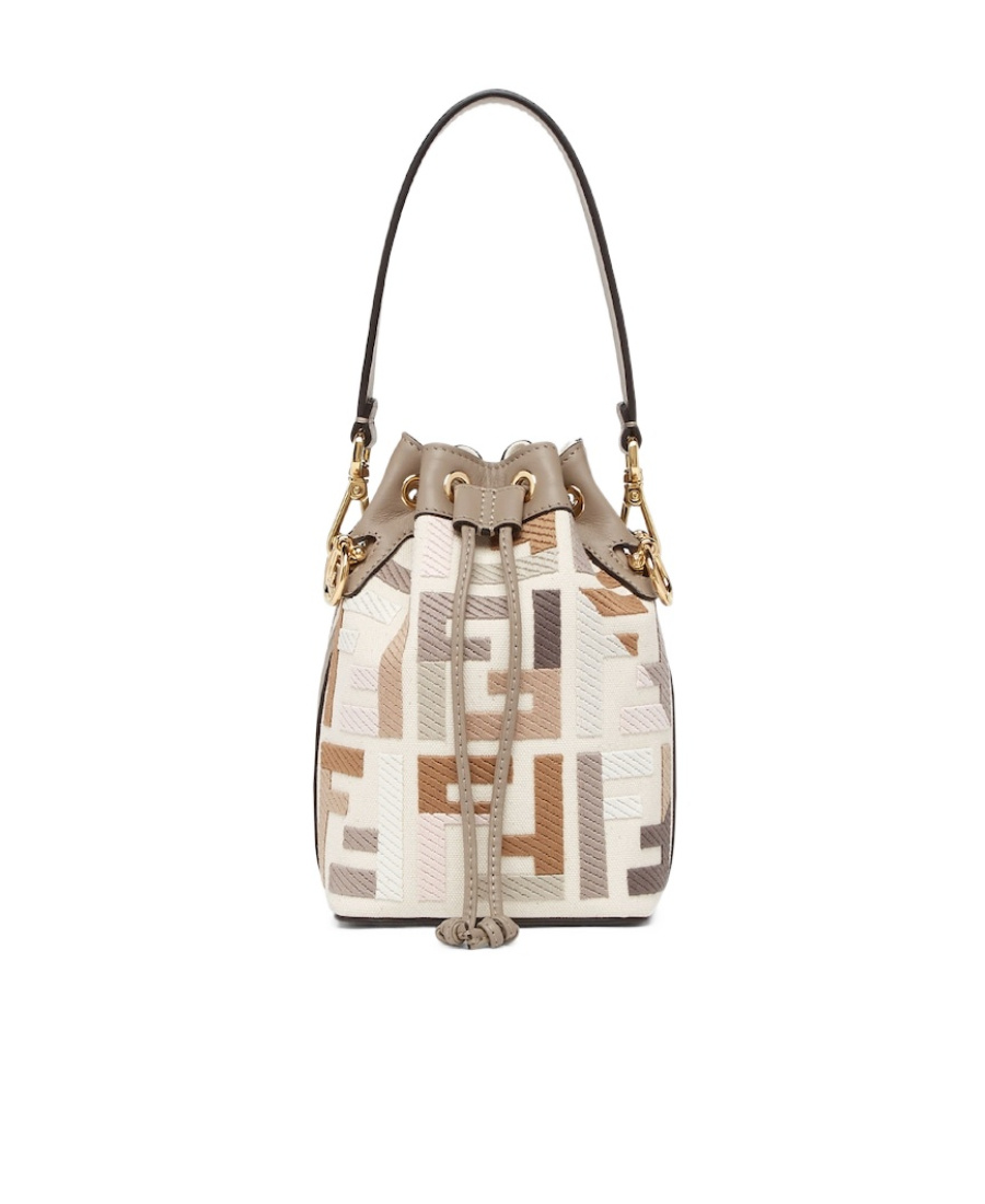 Fendi Mon Tresor Bucket Bag In Nude