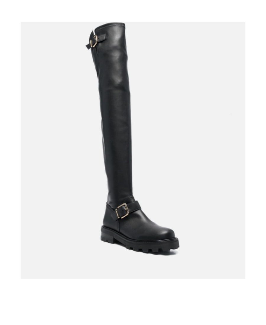 Jimmy Choo Woman Knee Boots Black Size 9 Textile Fibers In Black