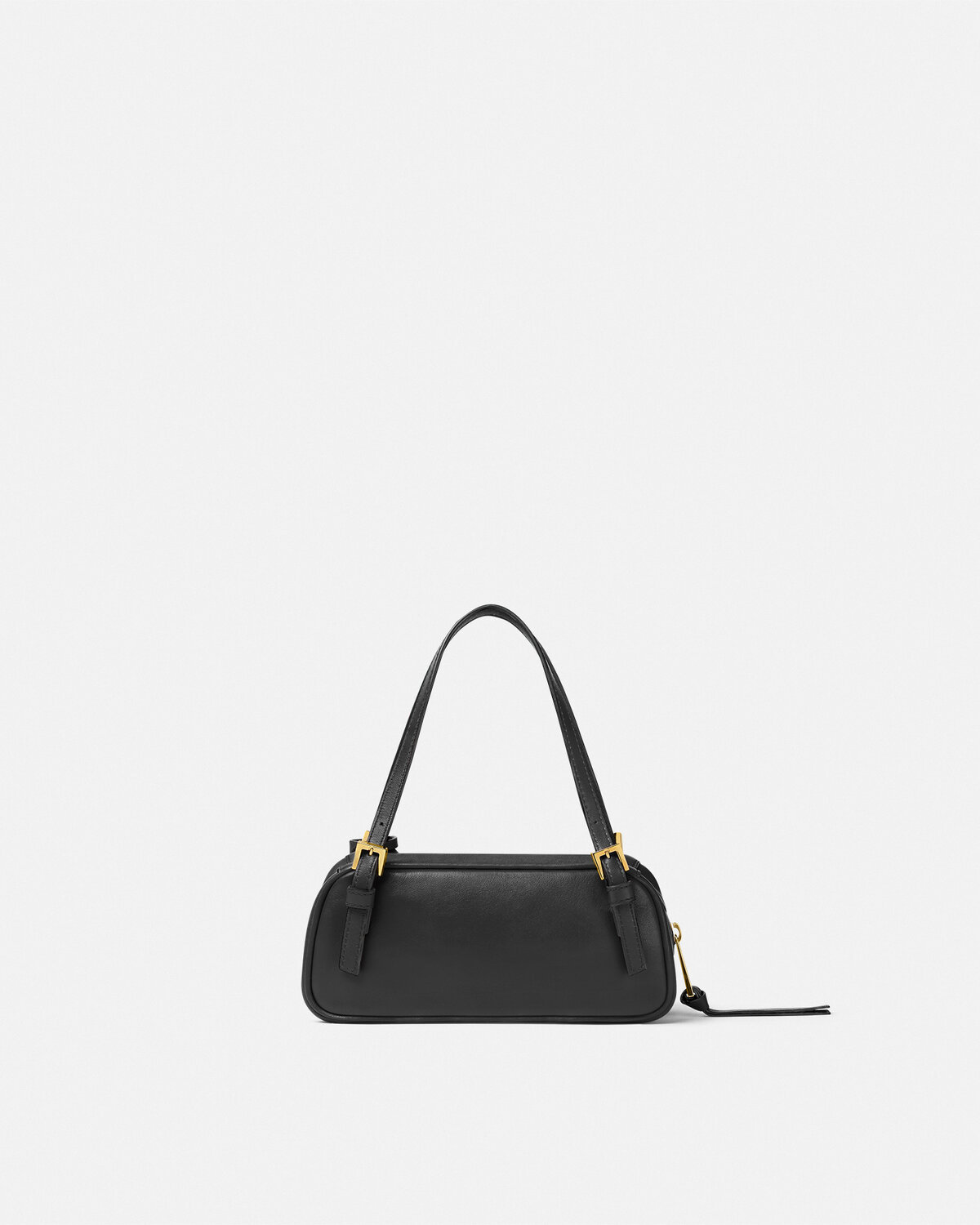 Versace Tag Bowling Shoulder Bag In Black