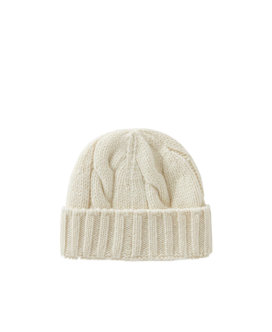 Loro Piana Cashmere Cable Knit Beanie In Neutral