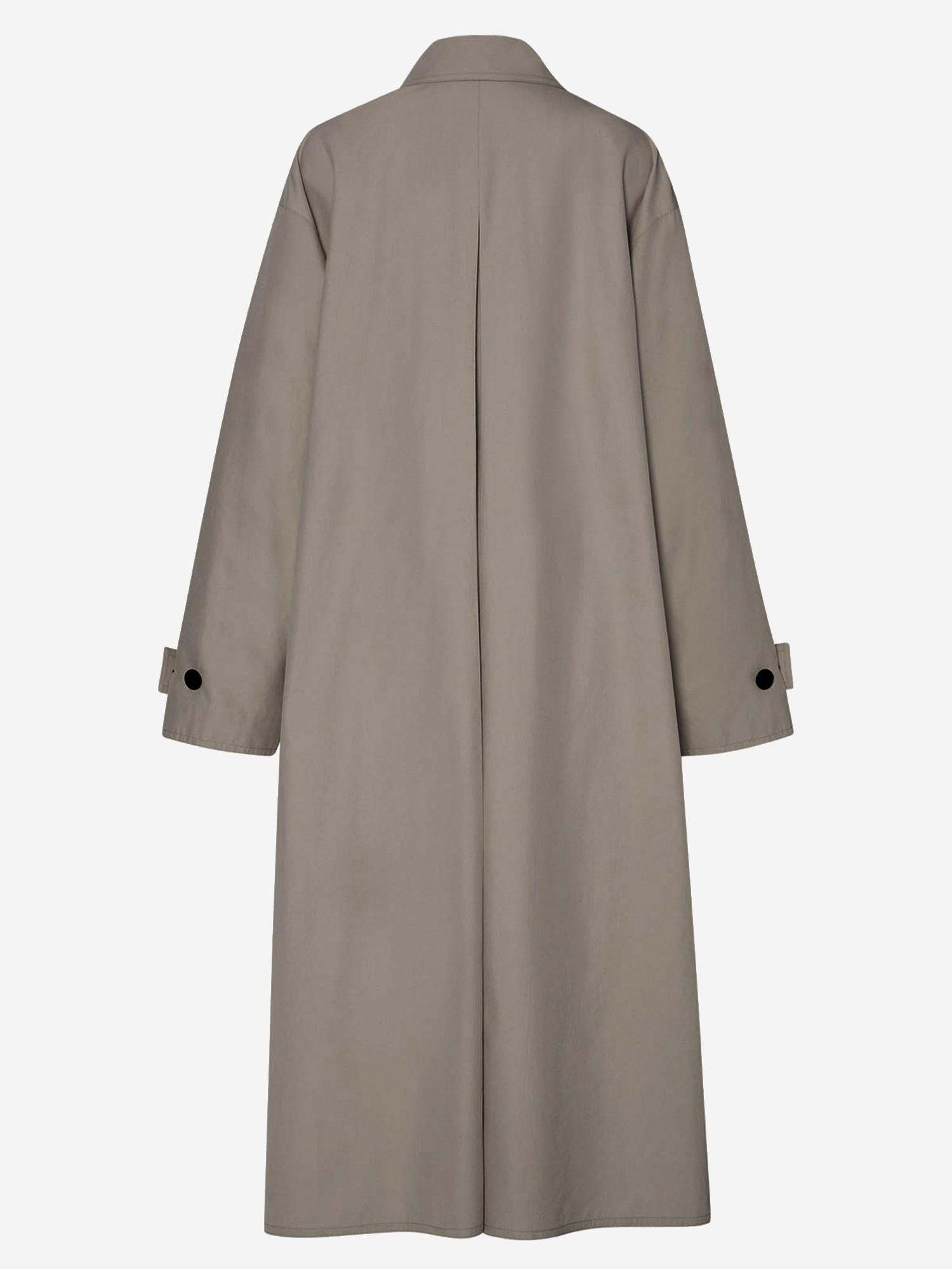 The Row Long-sleeved Trench Coat In Brown