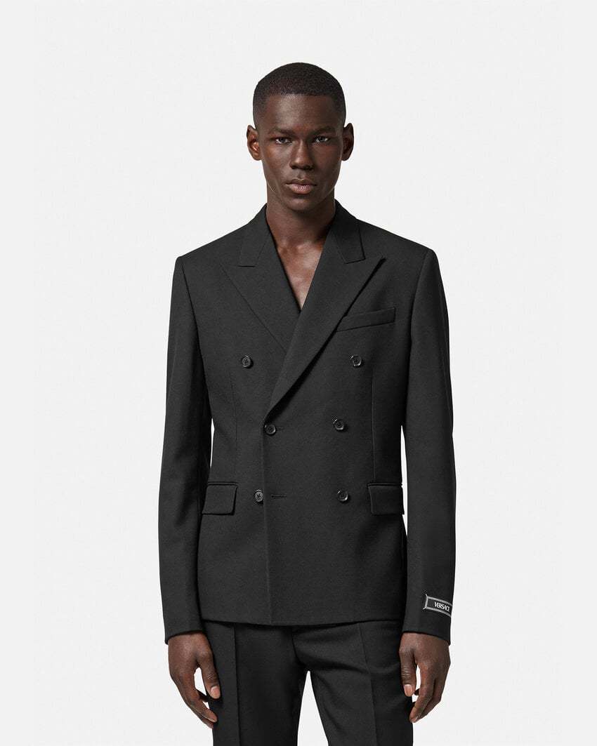VERSACE VERSACE DOUBLE-BREASTED TAILORED BLAZER