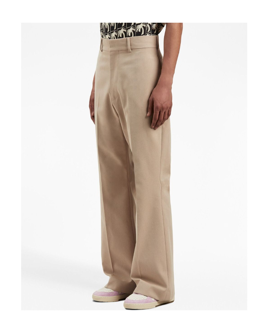 Palm Angels Men's Flared Trousers In Nude