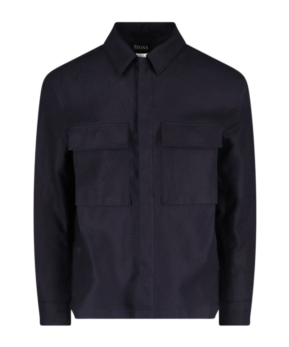 Shop Zegna Linen Shirt In Black
