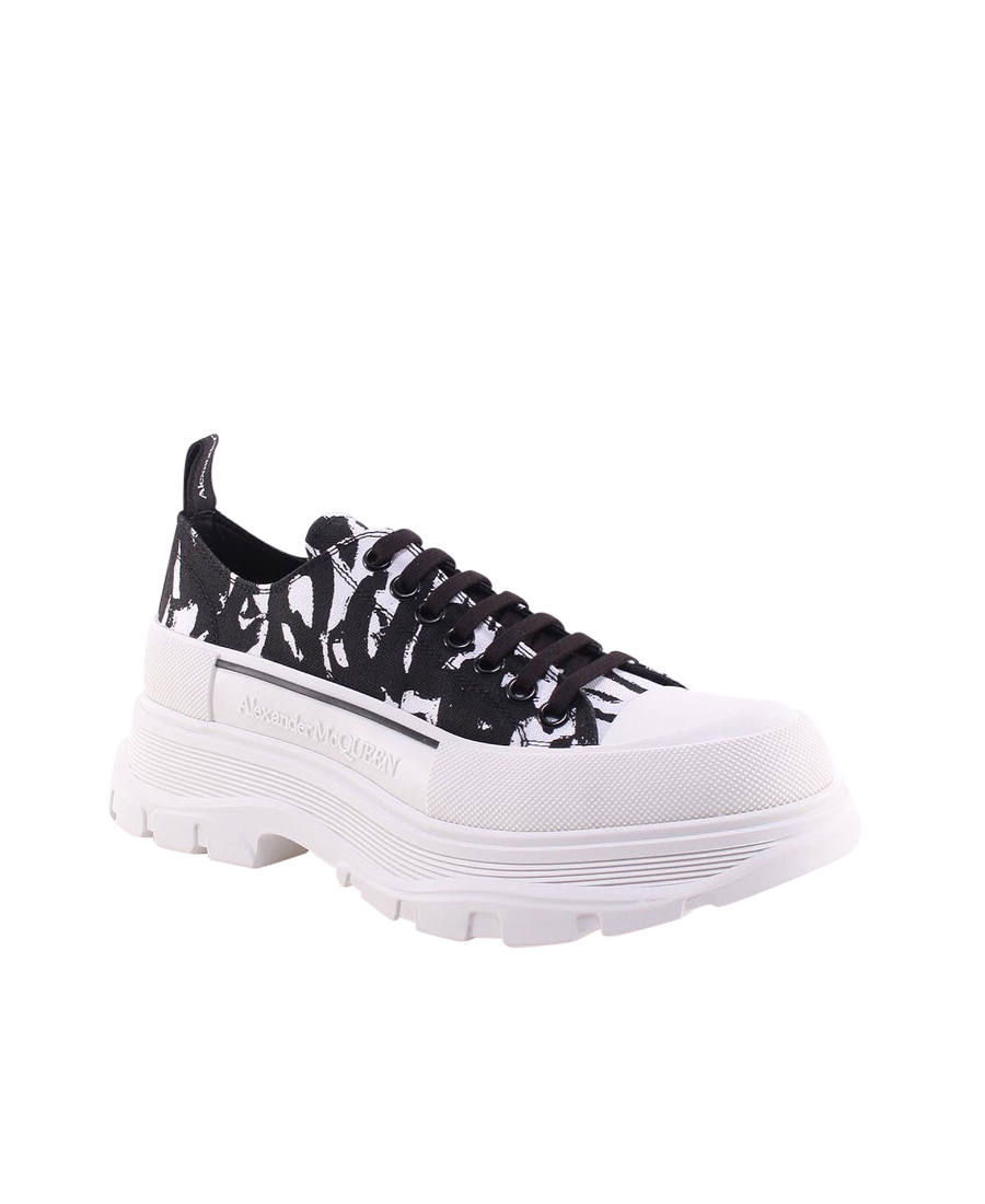 Alexander Mcqueen Tread Slick Abstract-print Sneakers In White