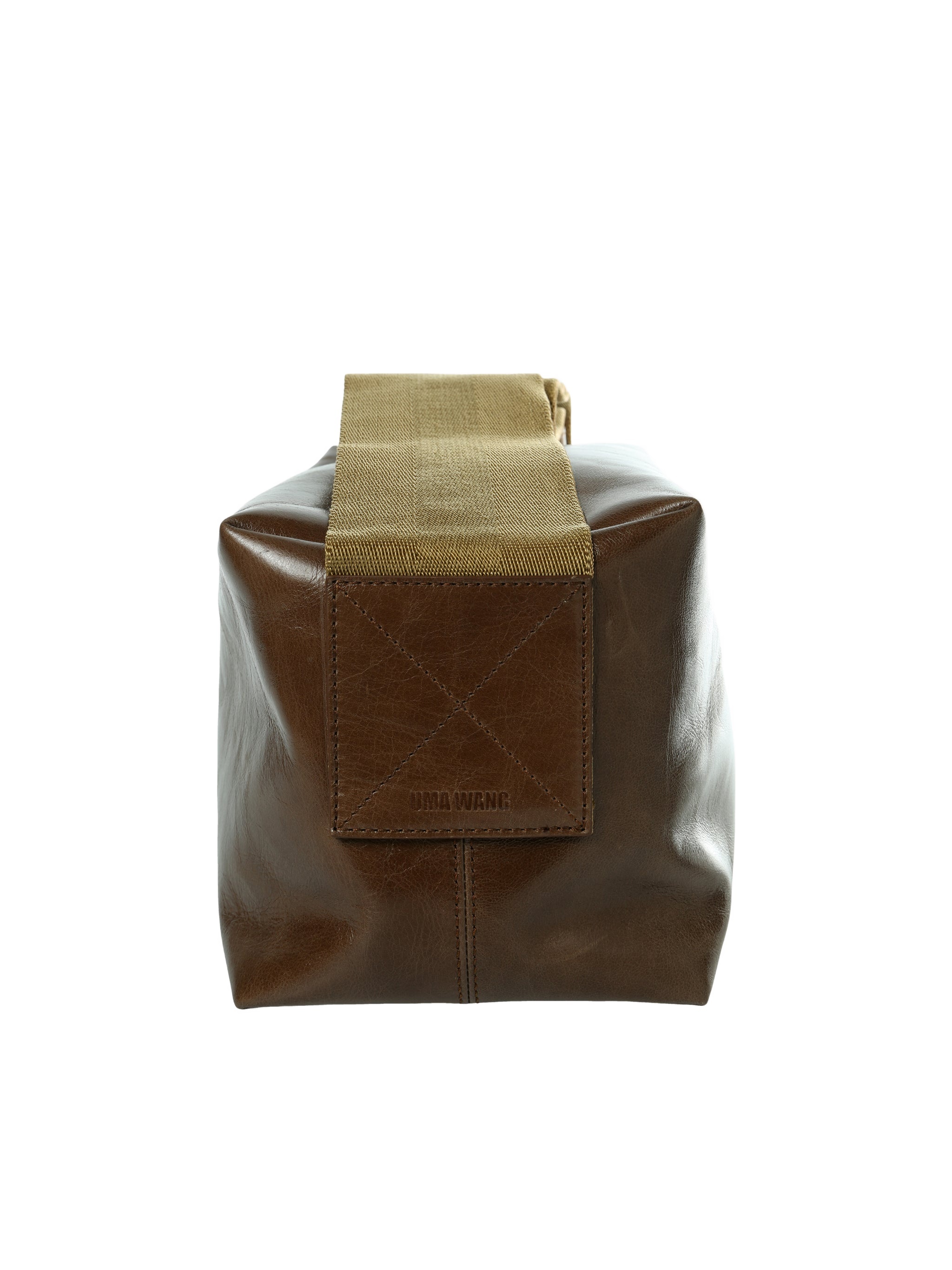 Uma Wang Small Shoulder Bag With Wide Straps In Brown