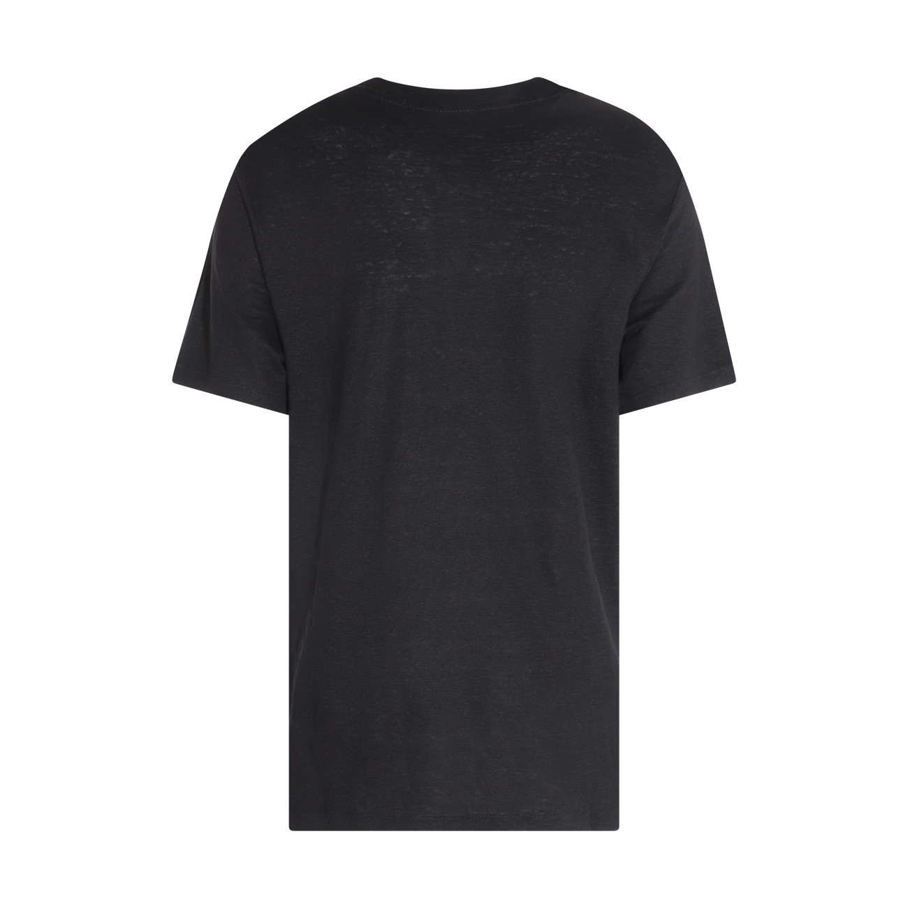 Isabel Marant Koldi Flocked-logo Linen T-shirt In Black