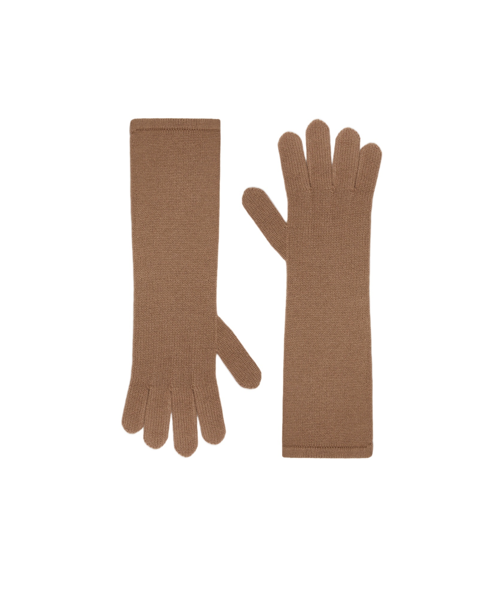 Max Mara Cashmere Gloves In Brown