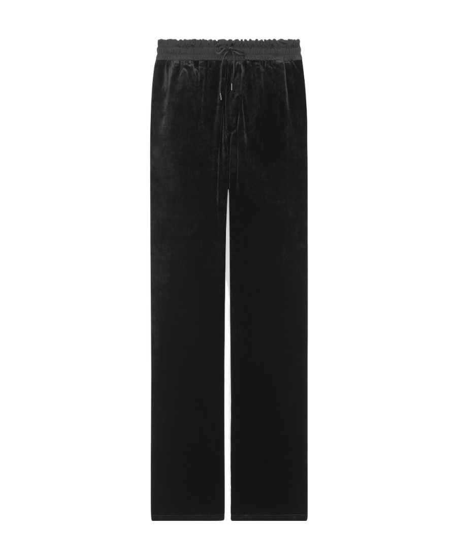 Saint Laurent Logo-plaque Drawstring Track Pants In Black