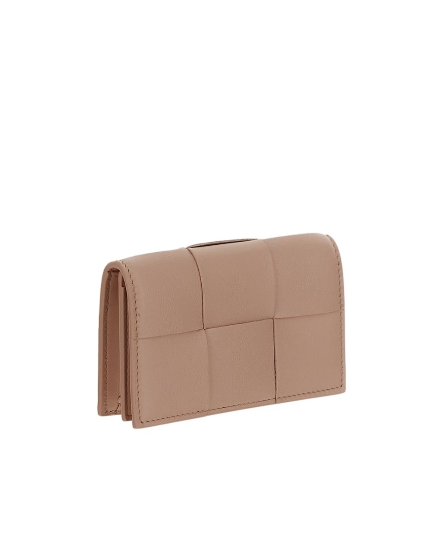 Bottega Veneta Cassette Leather Wallet In Pink
