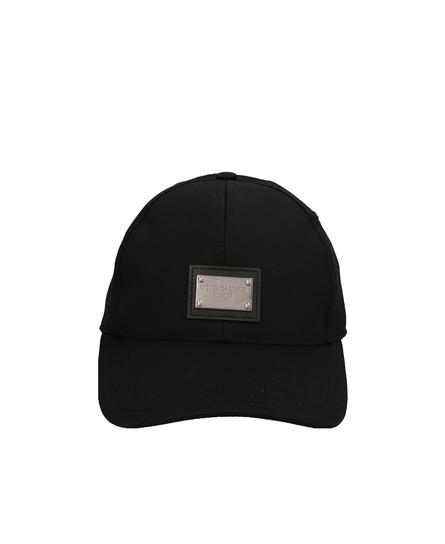 Dolce & Gabbana Logo Tag Embellished Baseball Cap In Black