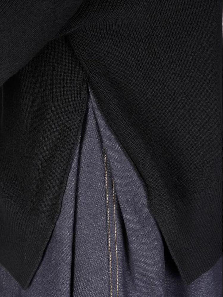 Sacai Patchwork Sweater Sweaters And Cardigans Blue In Black