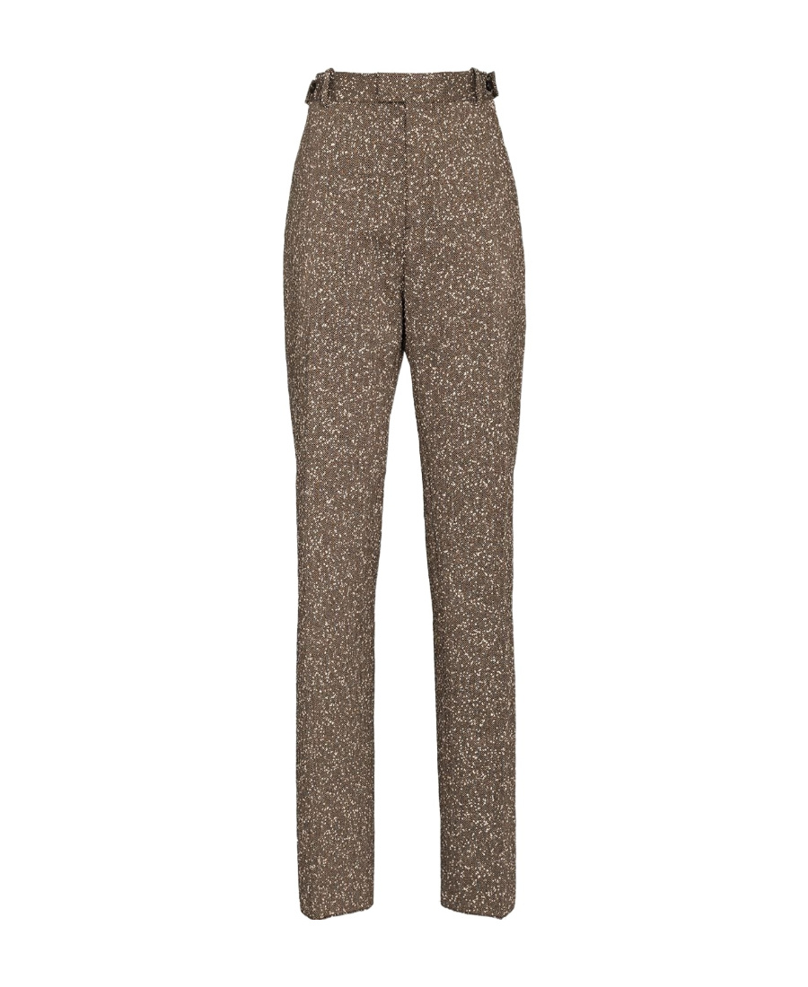 Bottega Veneta High-rise Straight-leg Trousers In Brown