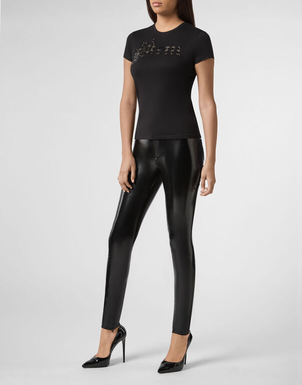 Philipp Plein Logo Details T-shirt In Black