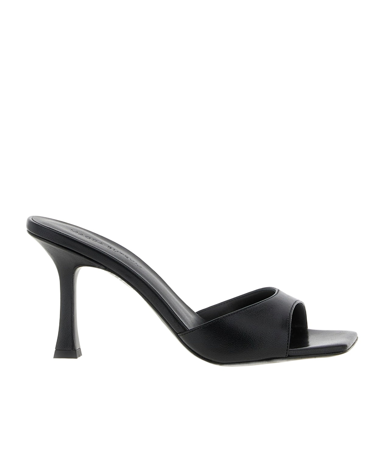 Magda Butrym 75mm Square-toe Flared-heel Mules In Black
