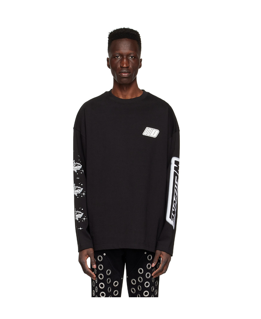 We11 Done Long-sleeved T-shirt In Black