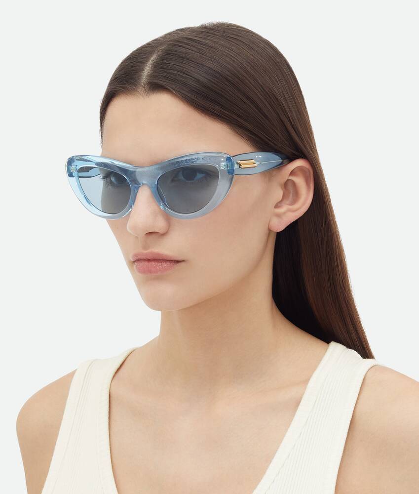 Bottega Veneta Bombe Cat Eye Sunglasses In Blue