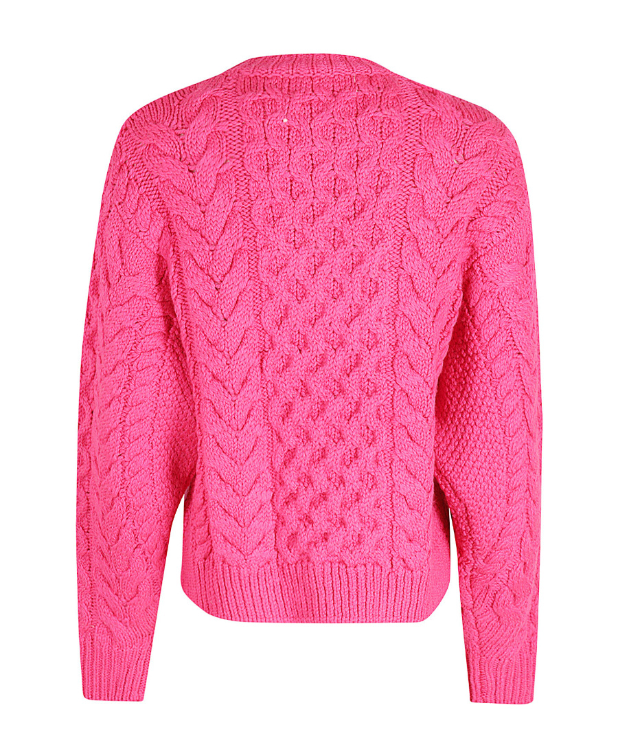 Isabel Marant Étoile Jake Fluorescent Pink Tricot Knit Sweater In Pink