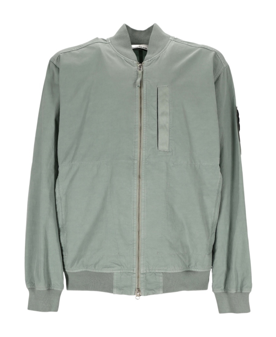 STONE ISLAND STONE ISLAND LOGO-PATCH ZIPPED BOMBER JACKET
