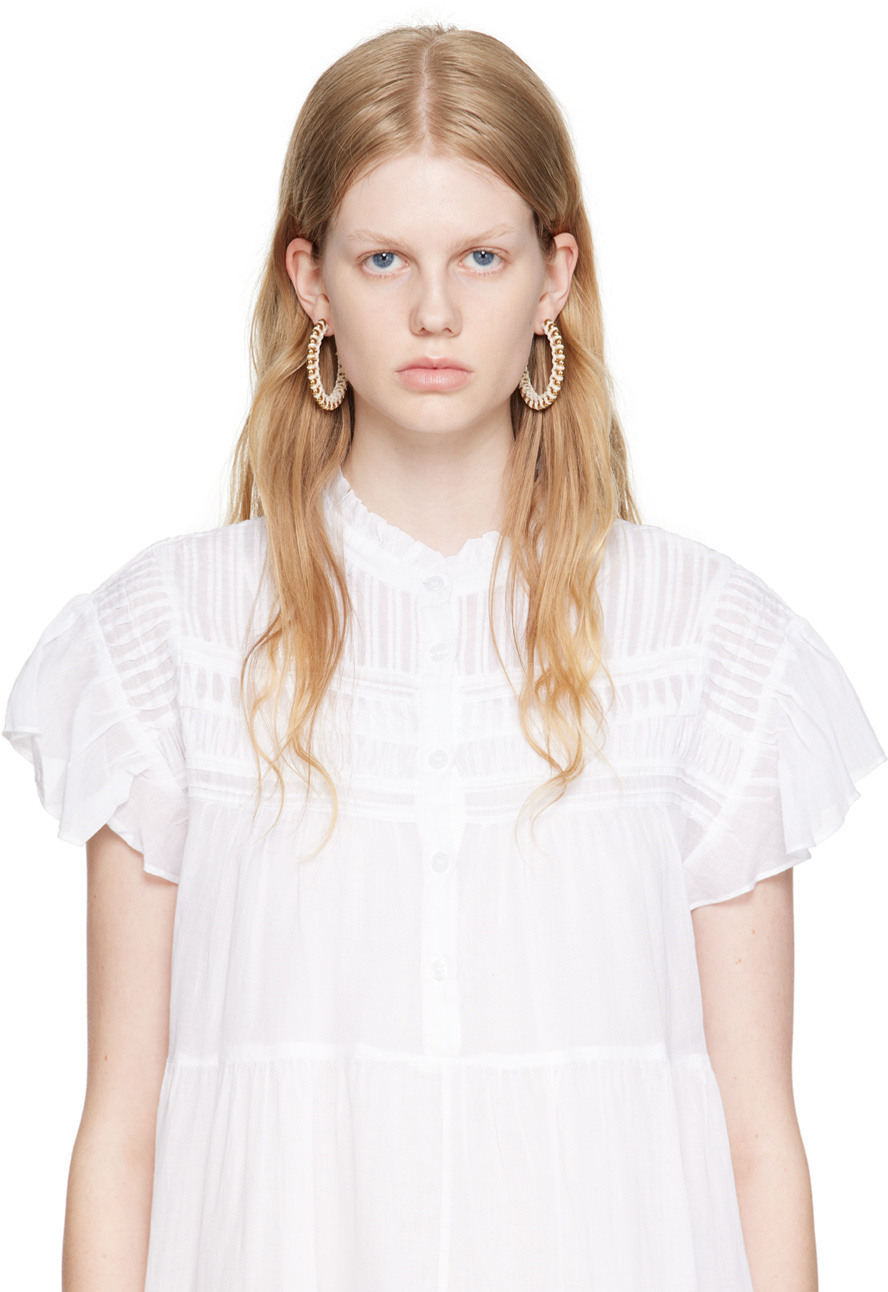 Isabel Marant Beige Bonni Earrings In Yellow