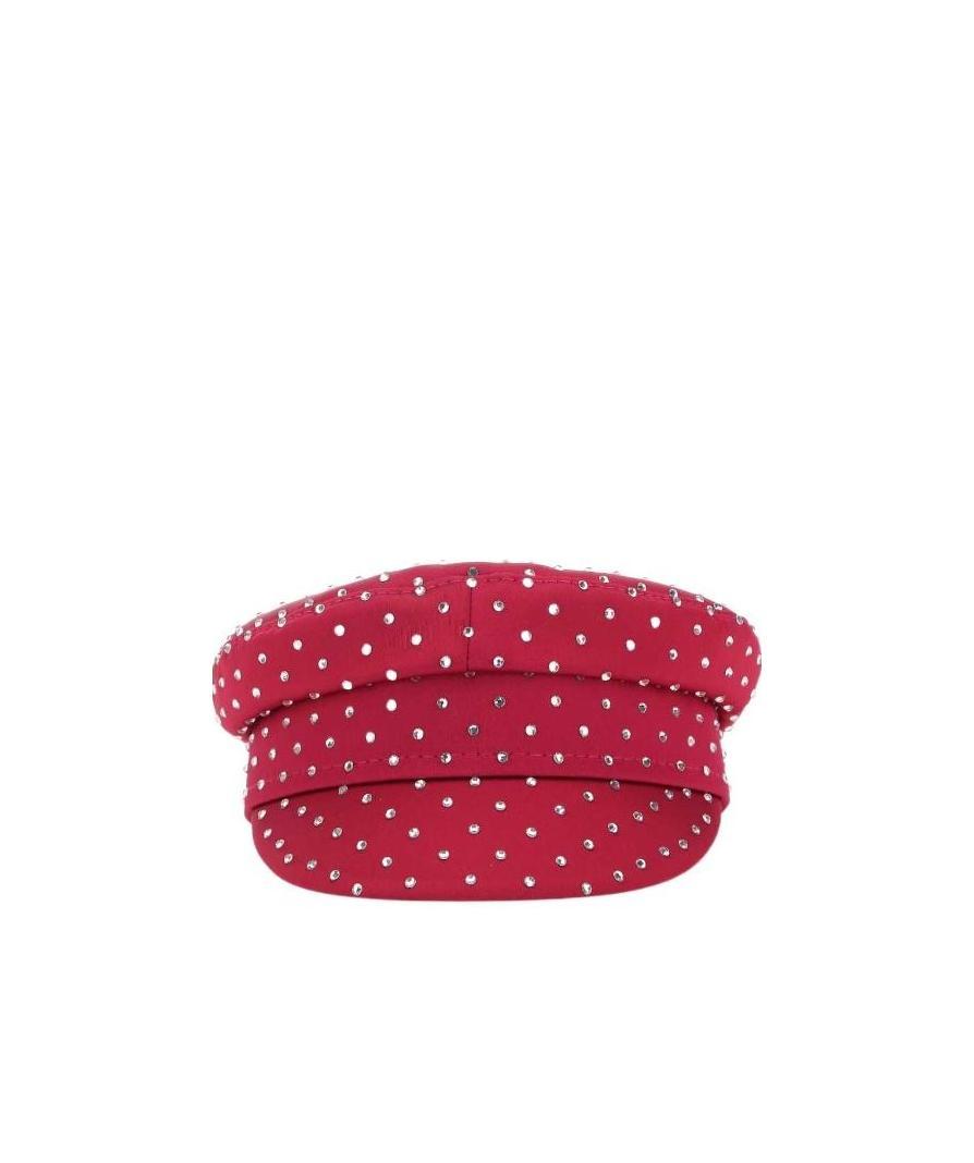 Ruslan Baginskiy Embellished Baker Boy Cap In Red