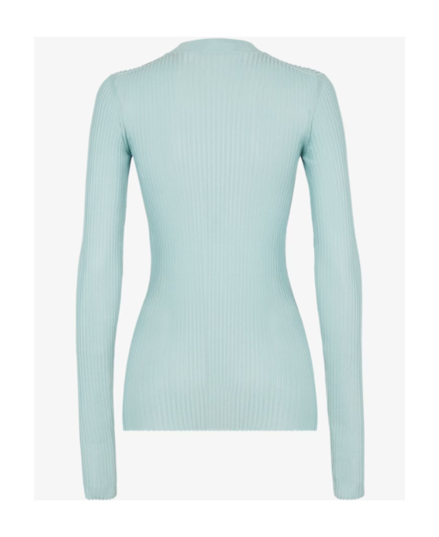 Fendi Color-block Silk Sweater In Blue