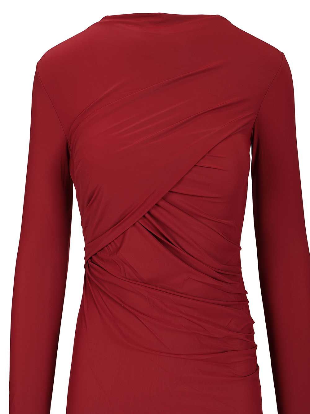 Amazuìn Francis Midi Dress Dresses Bordeaux In Red