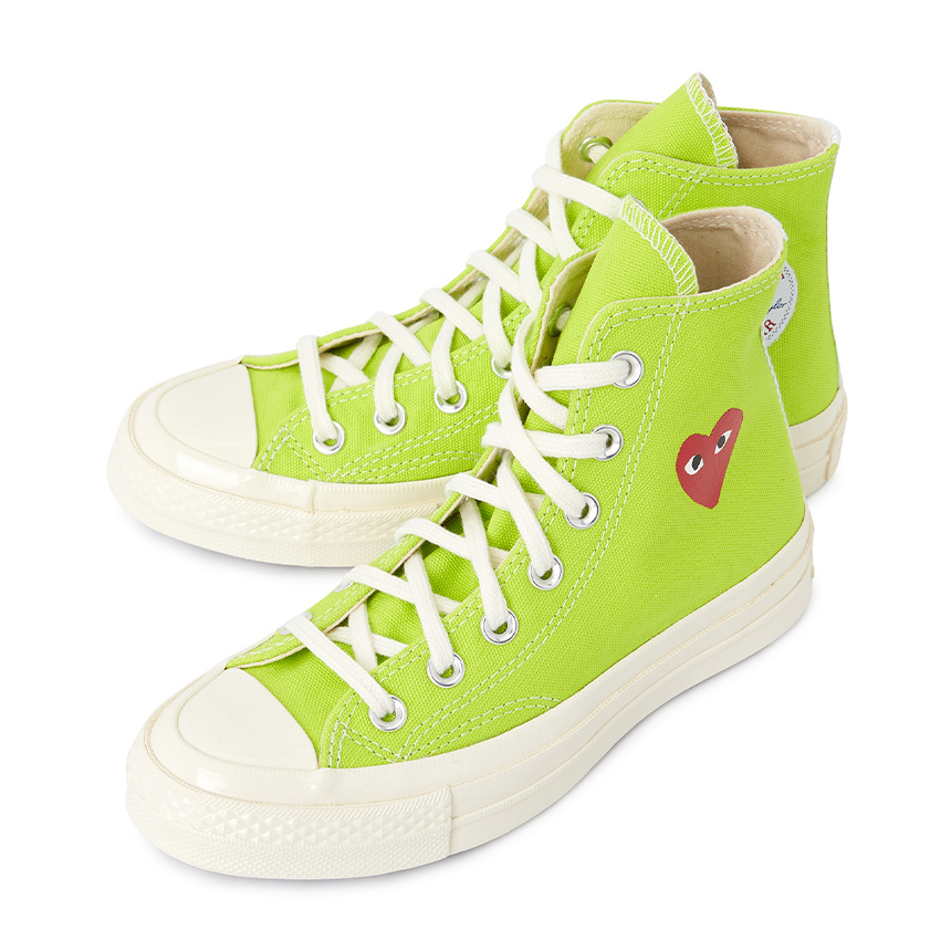 Comme Des Garçons Round Toe Sneakers In Green
