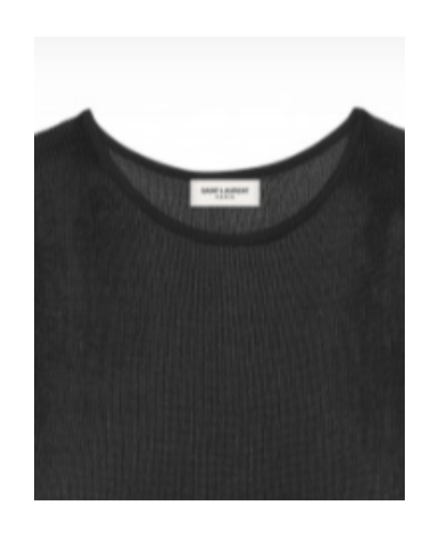 Saint Laurent Strickoberteil Mit Rundhalsausschnitt In Black