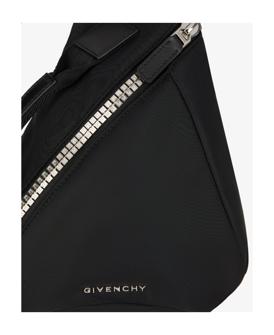 Givenchy Small Logo-print Triangle Bag In Black