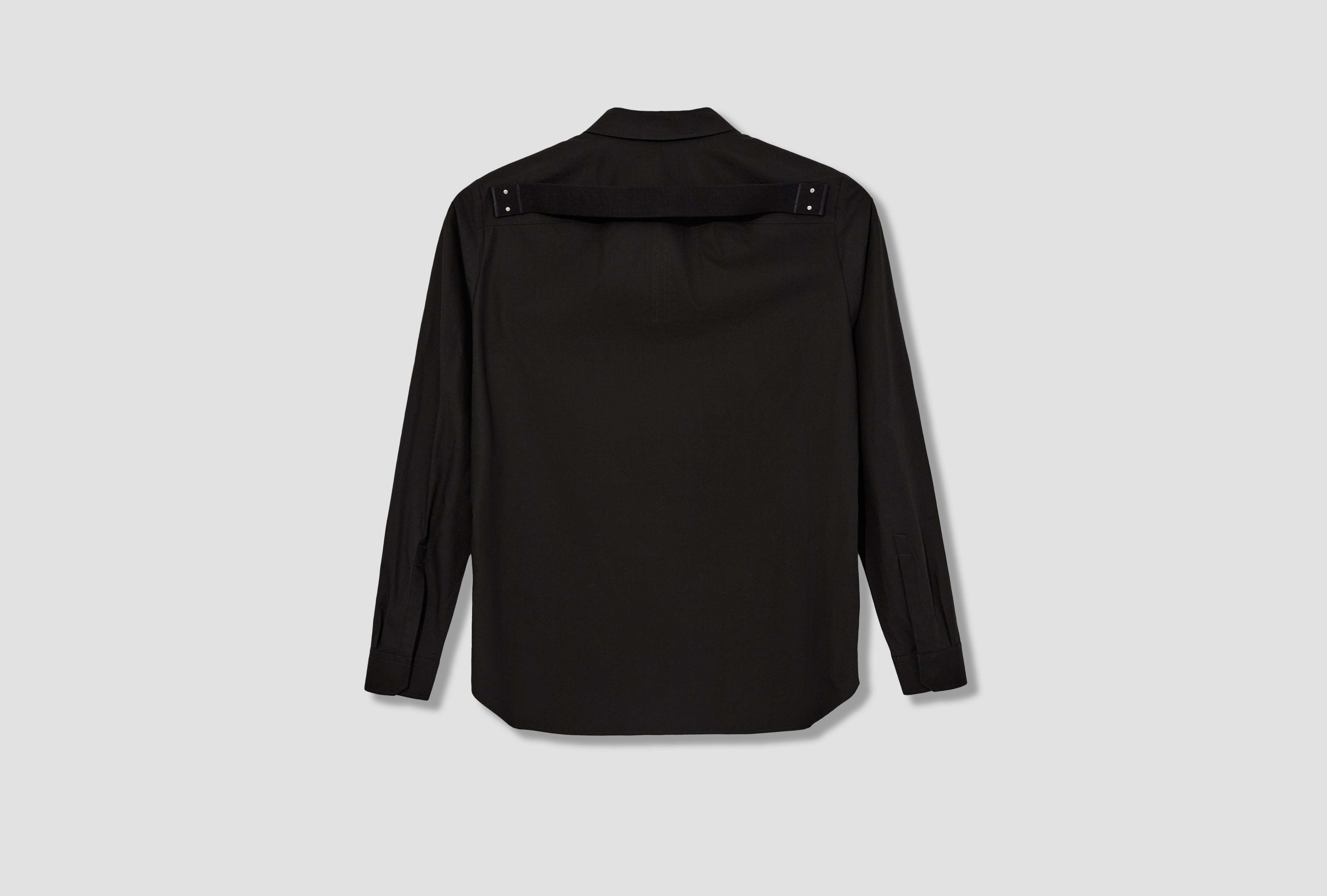 Rick Owens Long-sleeved Shirt In Black