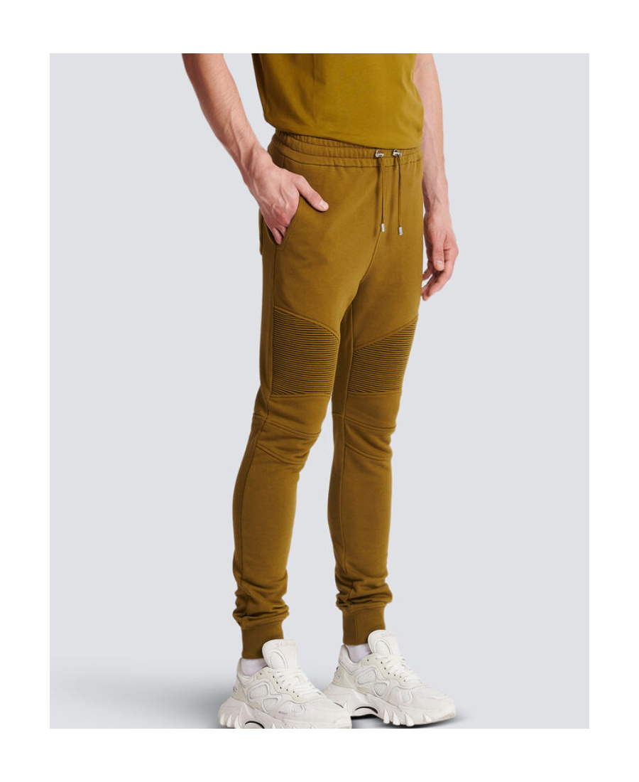 Balmain Logo Printed Cotton Jogging Bottoms