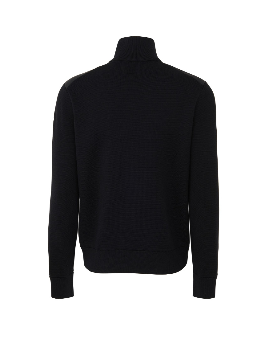 Moncler Padded Cardigan With Zip In Black