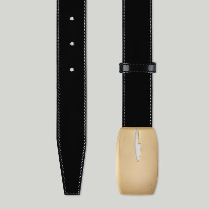 Gucci Buckle-fastening Leather Belt In Black