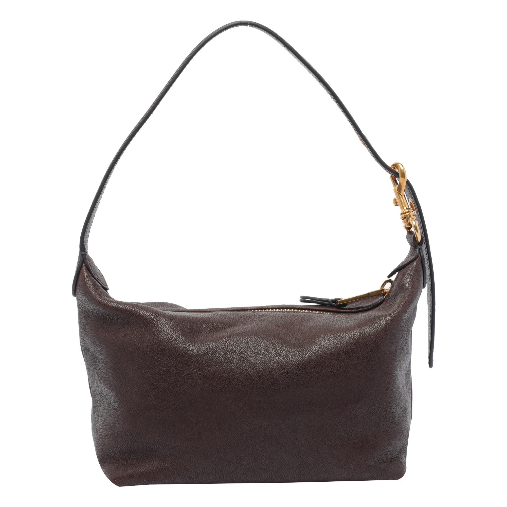 Miu Miu Zipper Shoulder Bag In Brown