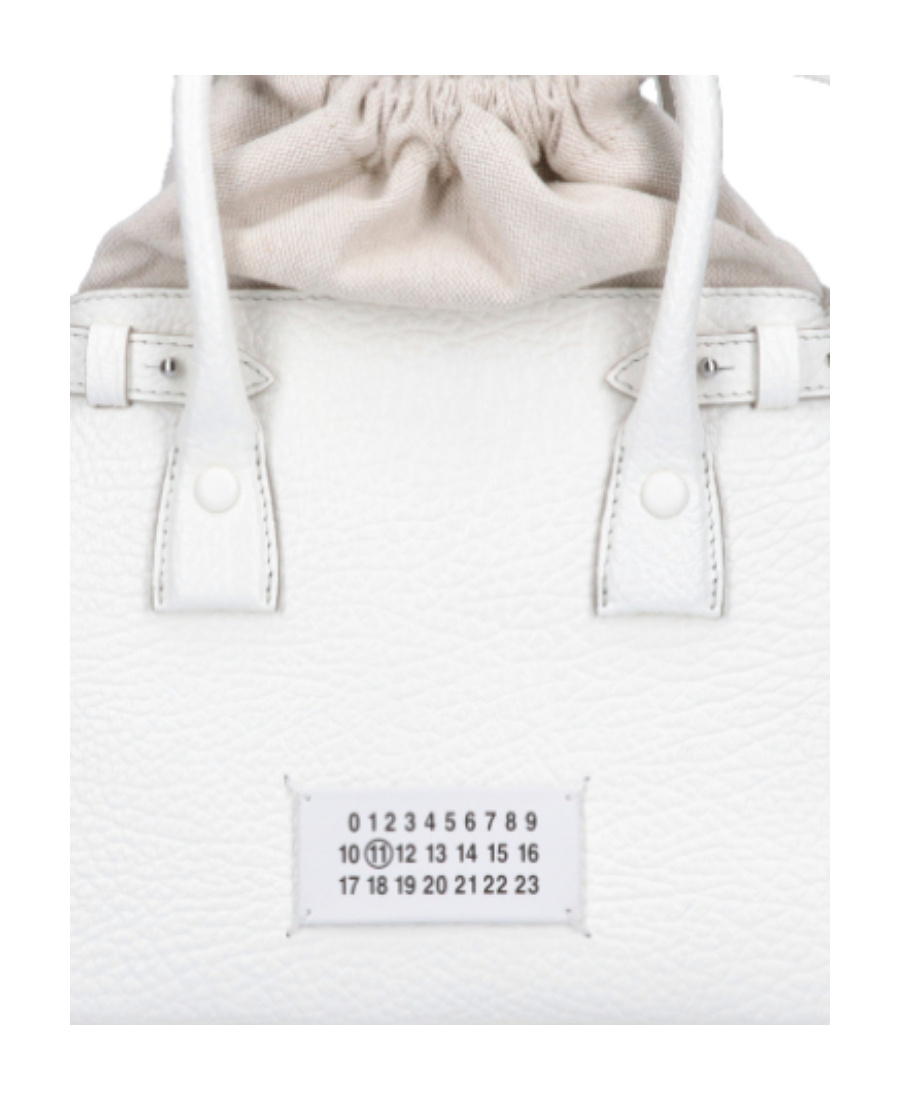 Maison Margiela 5ac Small Drawstring Tote Bag In White