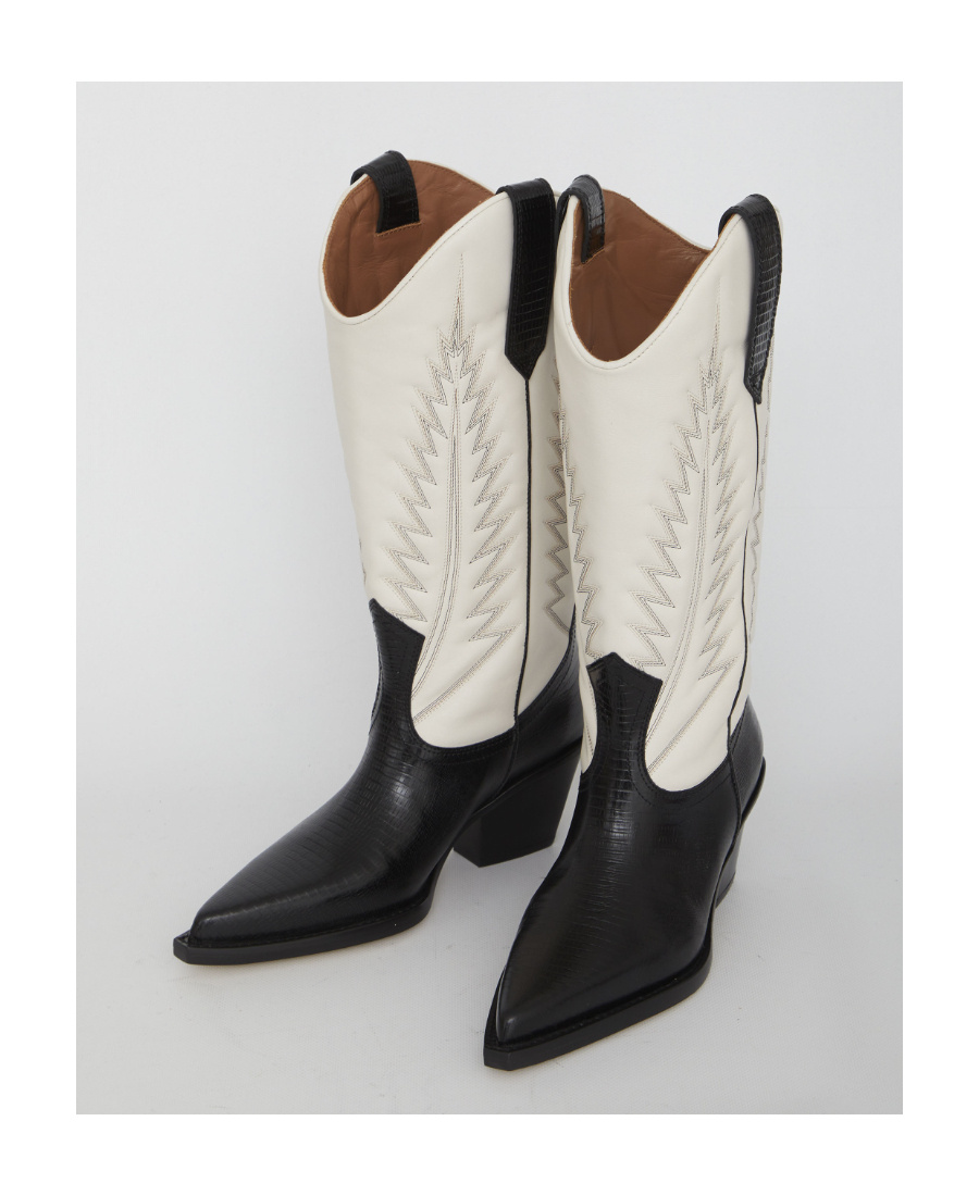 Paris Texas Rosario Cowboy Boots In White