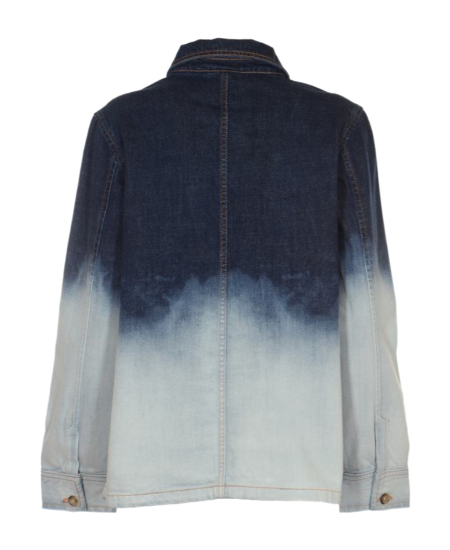 Apc Pierre Tie-dye Denim Overshirt In Black
