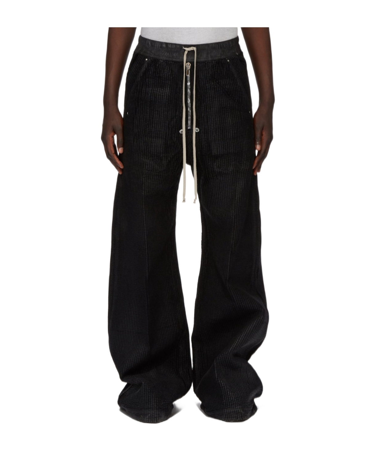 Rick Owens Drkshdw Corduroy Casual Pants In Black
