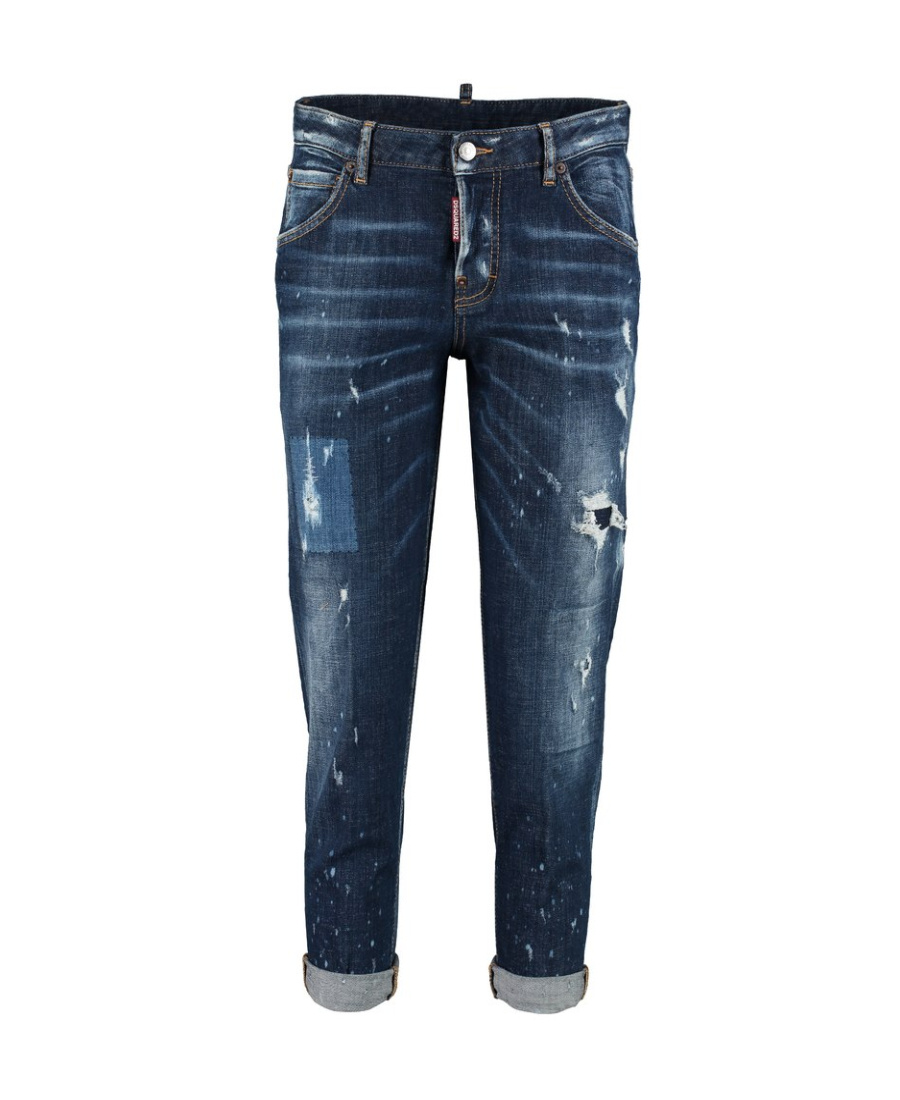 Dsquared2 Ripped Jeans With Details In Blue