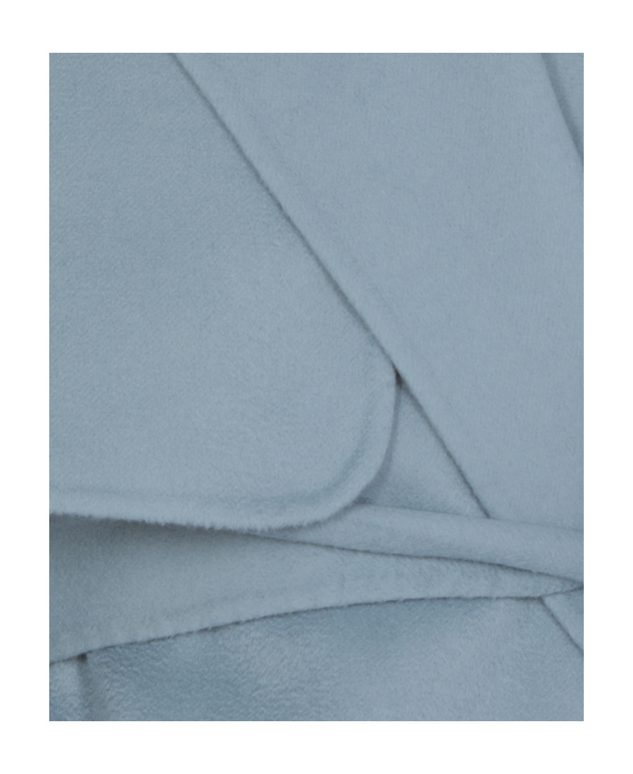 Shop Fabiana Filippi V-collar Long-sleeved Lace-up Coat In Blue