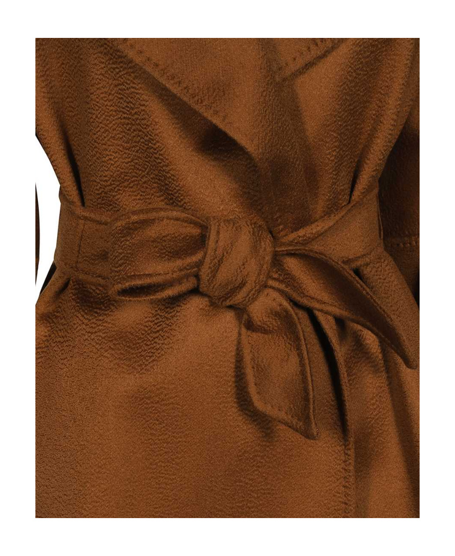 Max Mara Strapped Waist Coat In Brown
