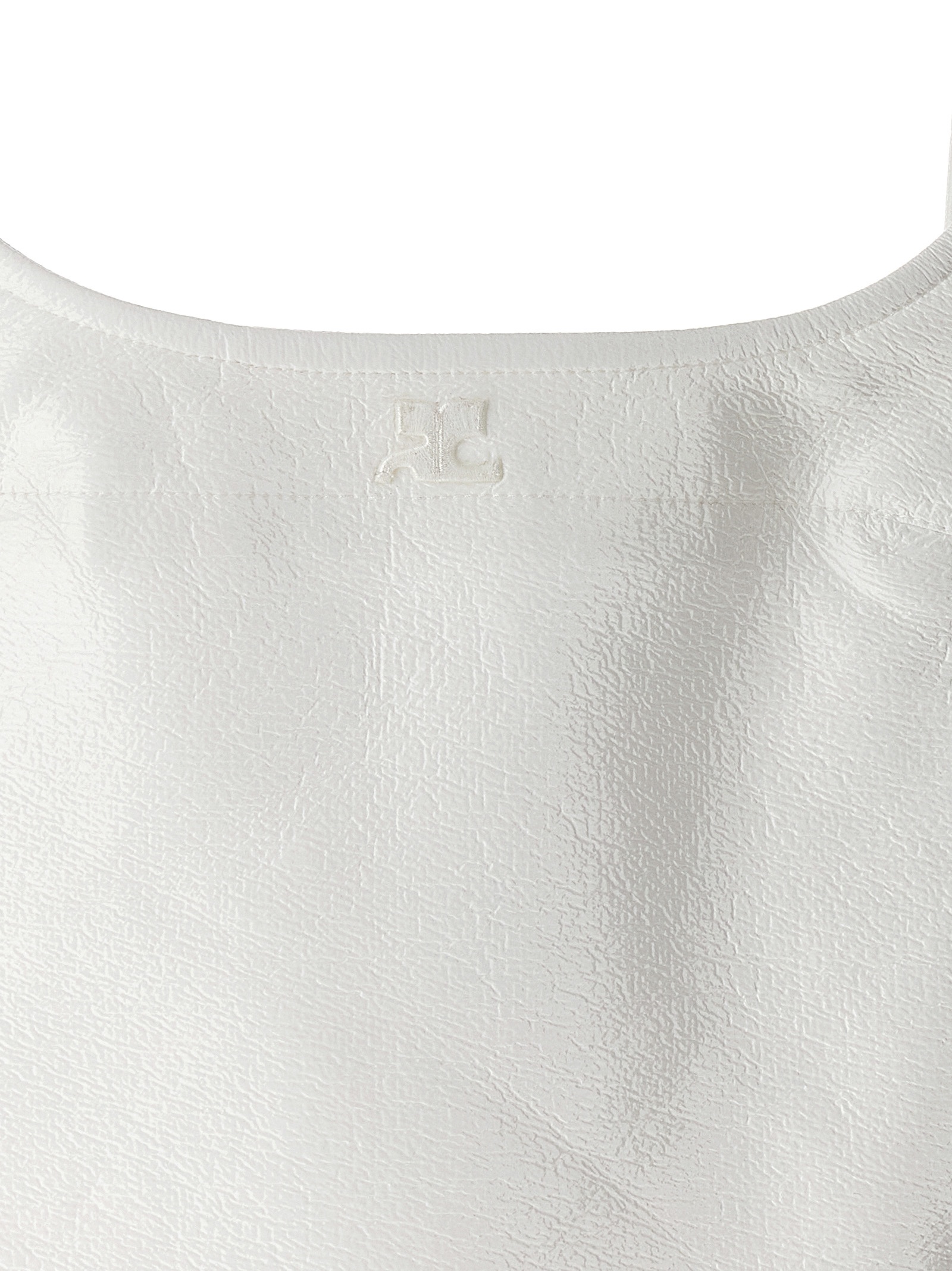 Courrèges Re-edition A-line Vinyl Mini Dress In White