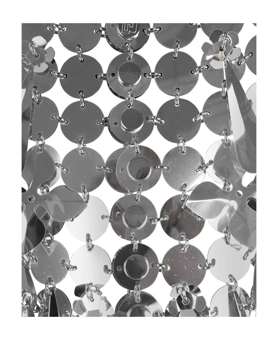 Shop Rabanne Chainmail Mini Skirt In Gray
