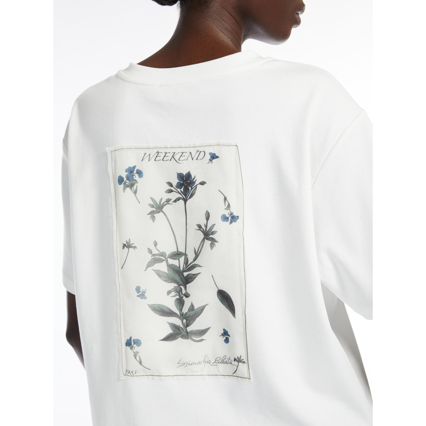 Weekend Max Mara Round Neck Short Sleeve T-shirt In White