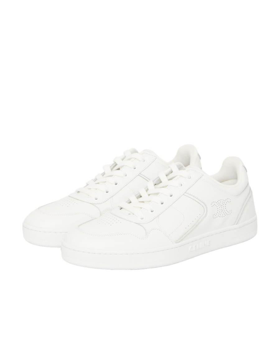 Celine Ct-10 Lacing Round Head Low-cut Casual Shoes In White