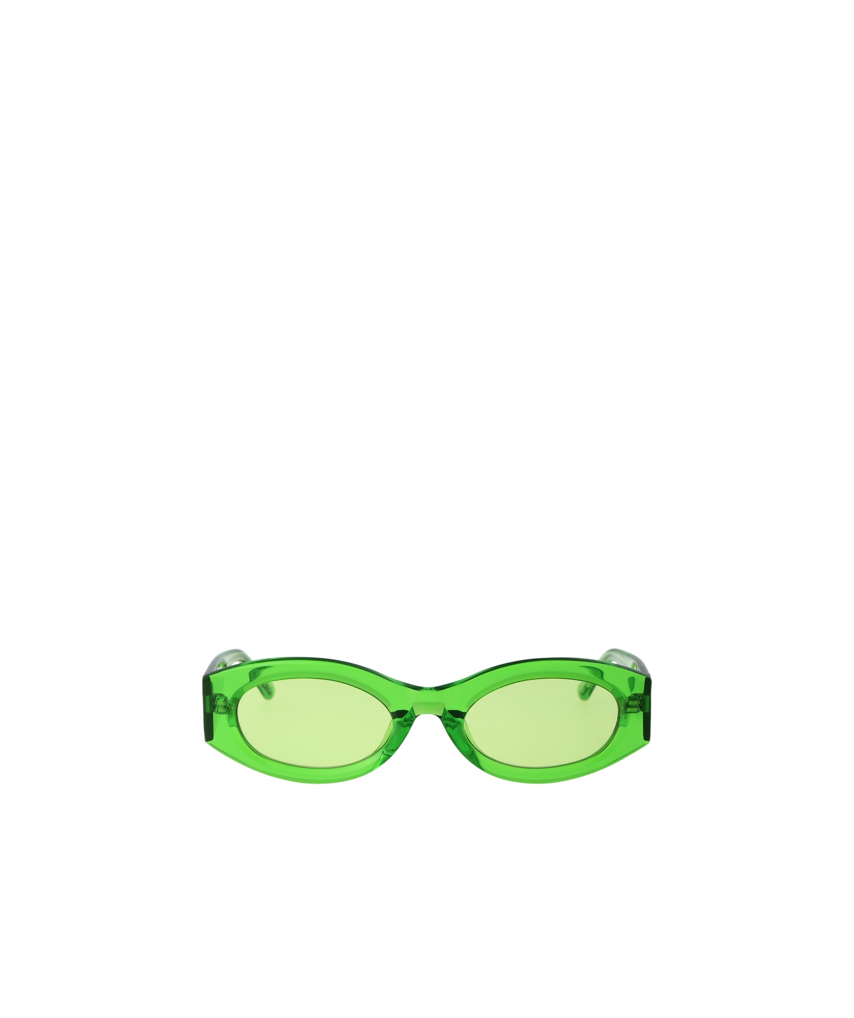 Attico X Linda Farrow Berta Oval Sunglasses In Green