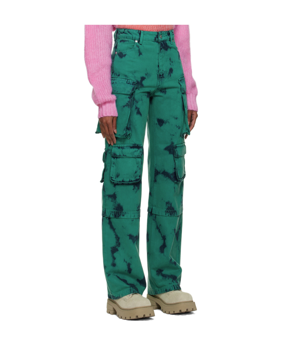 Msgm Ssense Exclusive Green Jeans In Blue