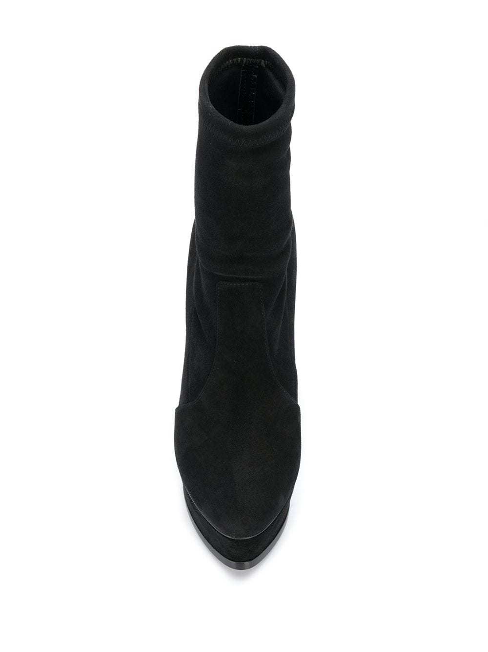 Casadei Platform Ankle Boots In Black