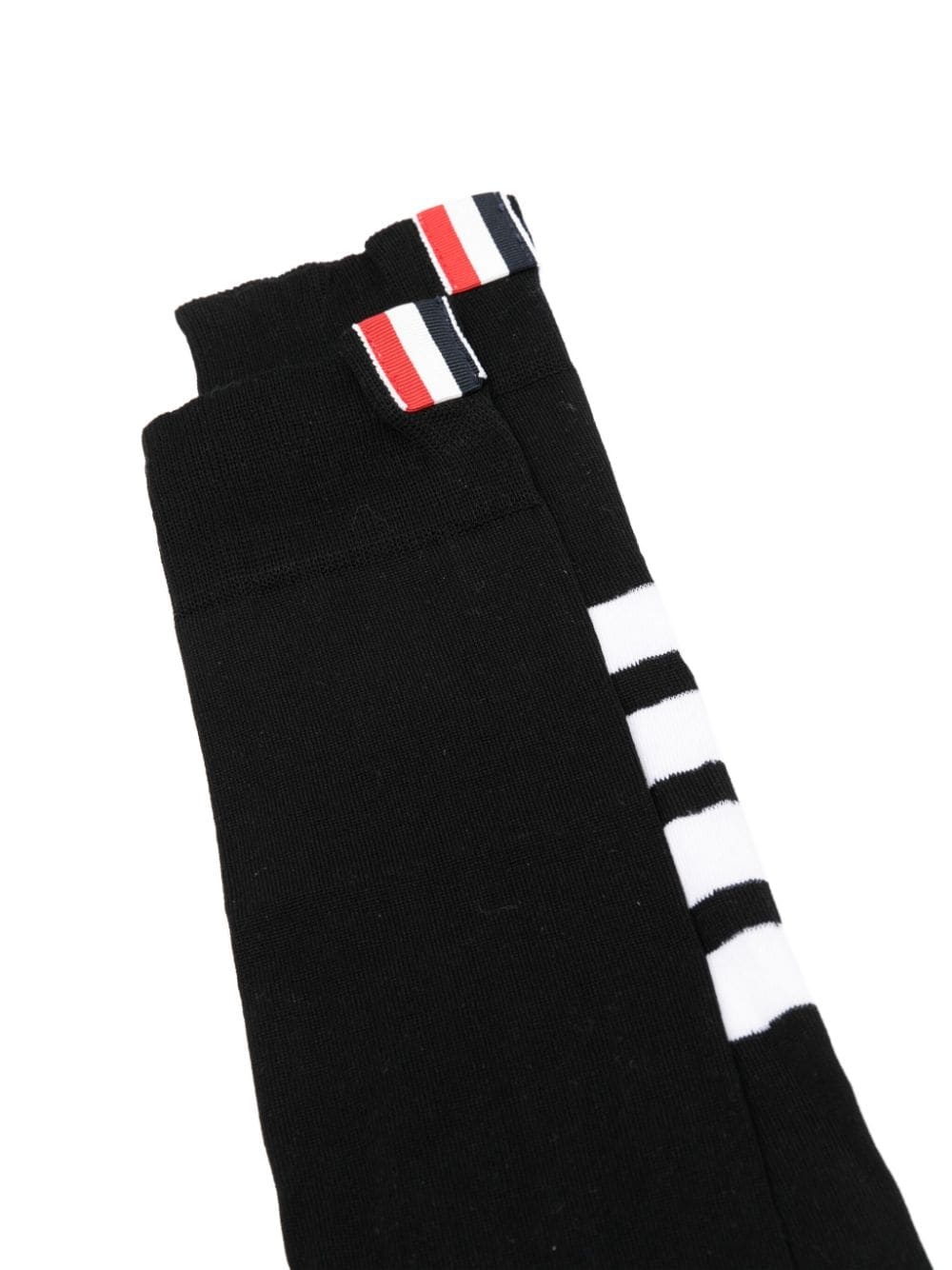 Thom Browne Athletic Mid Calf Socks In Black